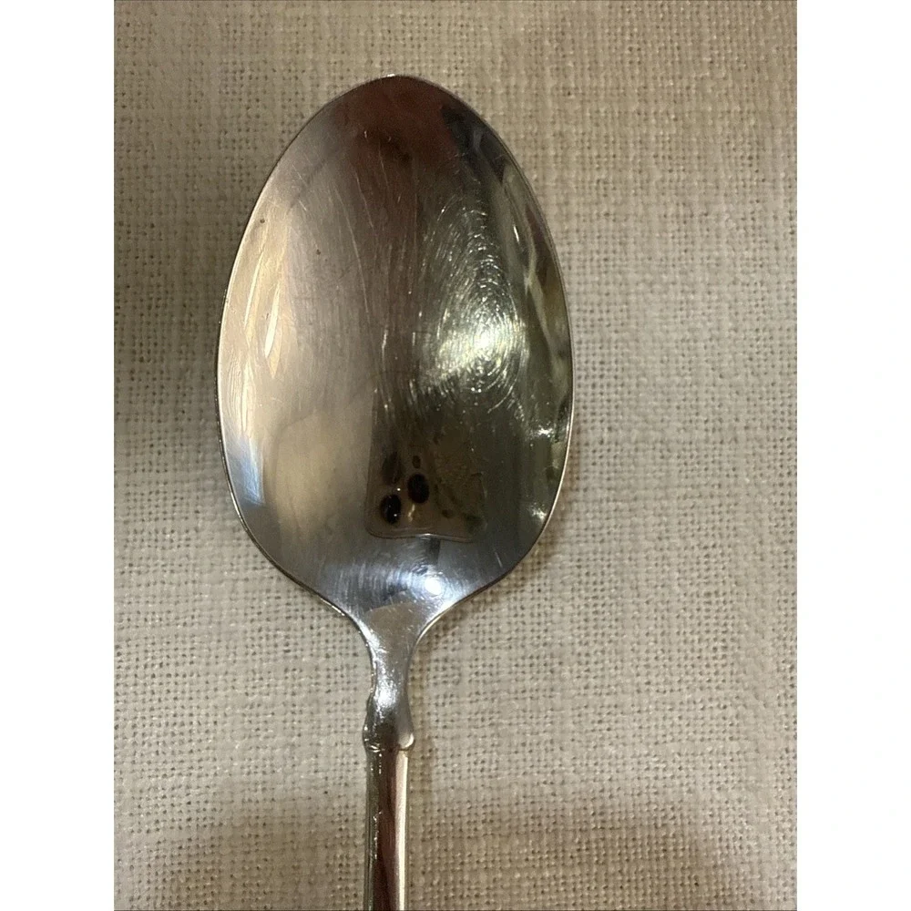 Oneida Golden Juilliard Cube Heirloom Stainless Flatware Gold Tip‎ Soup Spoon